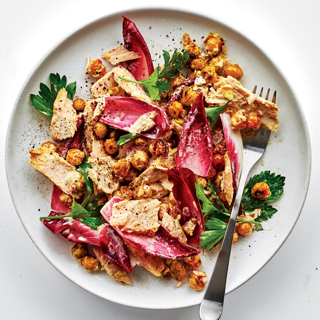 Tuna Salad With Crispy Chickpeas